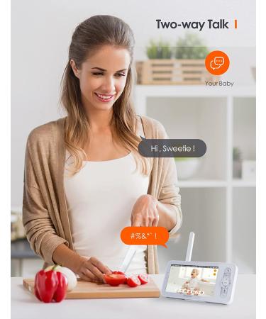 BabyTime 5 Video Baby Monitor with 1080P Camera, Night Vision, Two-Way Audio & Smart Nursery Mode - Beige (2 Piece Set) - Buy Online on GoSupps.com