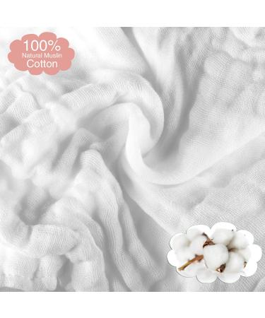PPOGOO Baby Muslin Washcloths - 10 Pack Natural Cotton Baby Wipes and Face Towels - Buy Online on GoSupps.com