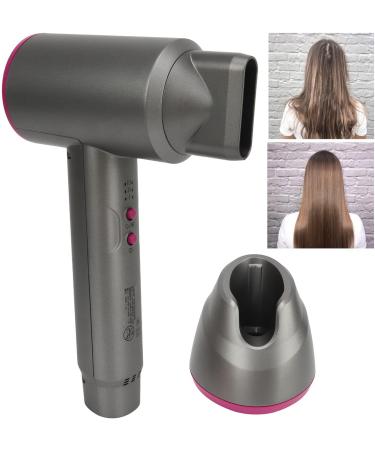Hair Dryer Cordless Hair Dryer Grey Easy to Clean Rechargeable with Fixed Base for Outdoor Motorhome US Plug - Buy Online on GoSupps.com