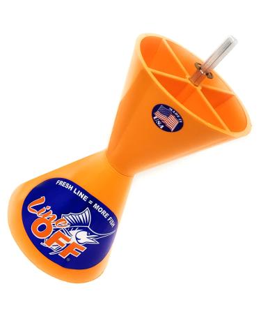 LineOFF Fishing Line Winder Spooler (Orange) - Drill Powered Fishing Line Stripper Tool - Fishing Accessories - Electric Fishing Reel Spooler