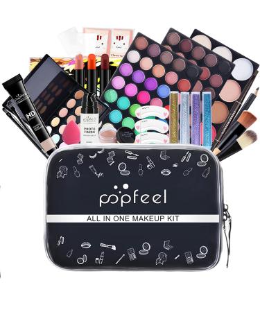 Professional Makeup Set | Mknzome Cosmetics Starter Kit with Travel Makeup Bag | Christmas Gift Idea with Eyeshadow Eyebrow Cream Lipstick & More - Buy Online on GoSupps.com