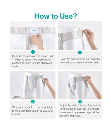 Hernia Belts for Men - LEFEKE Inguinal Support Truss for Pain Relief | Adjustable Waist Strap for Post-Surgical Comfort | Lightweight & Comfortable with 4 Removable Pads - Buy Online on GoSupps.com