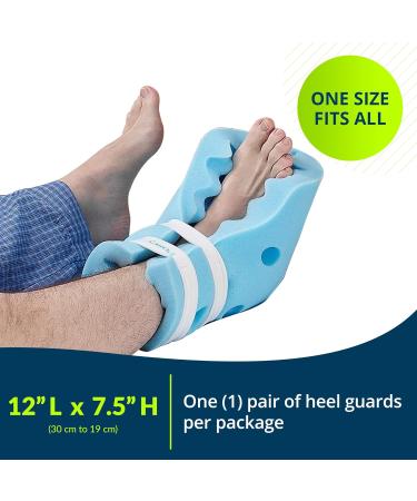 Posey TIDI Heel Guards Foam Heel Protectors for Pressure Injuries, One Size Fits All, Light Blue (Qty 1 Pair), Off-Loading Devices for Home Care - 6127 - Buy Online on GoSupps.com