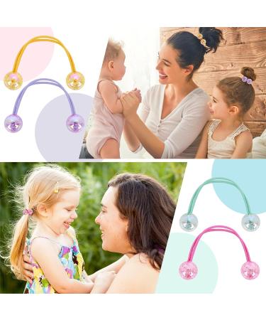 Lusofie 12 Pcs Ball Hair Ties - Acrylic Blingbling Ponytail Holders for Girls and Kids - Buy Online on GoSupps.com