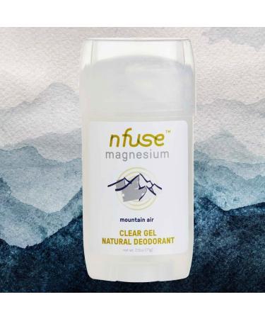nfuse Natural Magnesium Gel Deodorant - Aluminum and Paraben-Free Formula with Pure USP Grade Magnesium Chloride - Mountain Air Fragrance - Buy Online on GoSupps.com