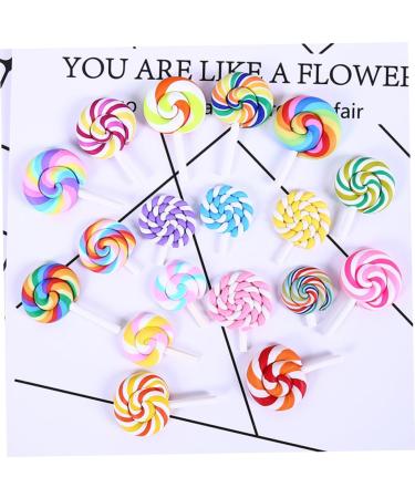 Beatifufu 12 Pieces Lollipop Jewelry Charms Lollipop Charms Rainbow Candy Gummy Caramel Candy Nail Pacifier Charms Nail Charms Manicure Bracelet Me - Buy Online on GoSupps.com