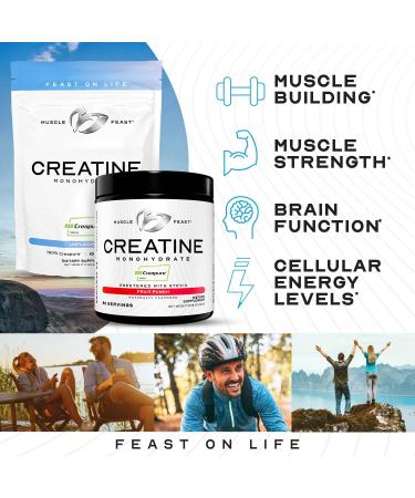 Muscle Feast 100% Whey + Creatine Bundle: (1) 100% Whey Protein (Chocolate 5lb) + (1) Creatine Powder (Unflavored 300g) - Buy Online on GoSupps.com