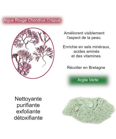 Organic Exfoliating Soap Body & Face with Marine Algae and Green Clay Natural Scrub Soap Certified and Certified Organic by Ecocert Passion Marine 100 g - Buy Online on GoSupps.com