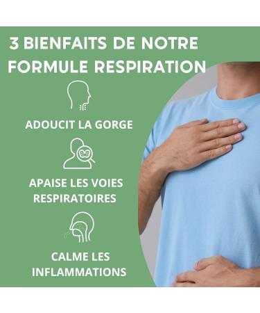 BREATHING FORMULA | Food supplement | Thyme sacred basil leaf plantain eucalyptus St. John's wort | Pollen | Soothes Thins | 60 Capsules | Made in France - Buy Online on GoSupps.com