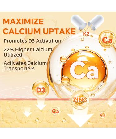 ZEBORA Vitamin D3+K2-5000 IU Vitamin D3 + 100 mcg K2 MK-7 - Maximum Absorption for Bone, Teeth, Heart & Immune Support - Easy to Swallow, Gluten-Free, 120 Capsules 120 Count (Pack of 1) - Buy Online on GoSupps.com