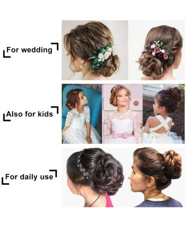 2PCS HOOJIH Messy Bun Hair Piece Silver Gray | Updo Hair Extensions for Women Girls | Large & Medium Tousled Bun Curly Wavy Ponytail Scrunchies - Buy Online on GoSupps.com