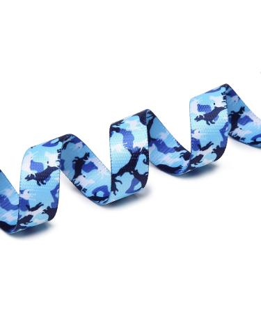 Suredoo Adjustable Dog Collar - Soft Comfort Nylon for Small & Medium Dogs | Camo Blue (25-40 cm 1.5 cm Wide) - Buy Online on GoSupps.com