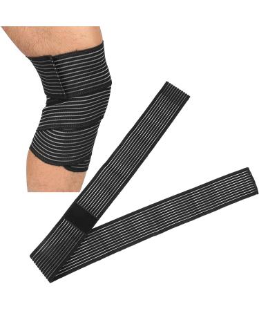 High Elastic Bandage - Extra Long Stretch Compression Knee Brace for Sports & Running - Black - Buy Online on GoSupps.com