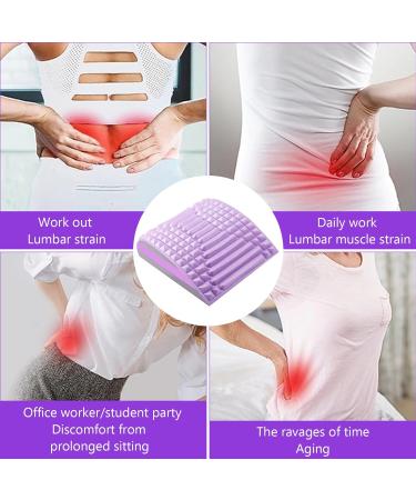 Hengrongshen 2-in-1 Neck & Lumbar Support - Back Stretcher for Neck & Back Pain Relief - Purple - Buy Online on GoSupps.com