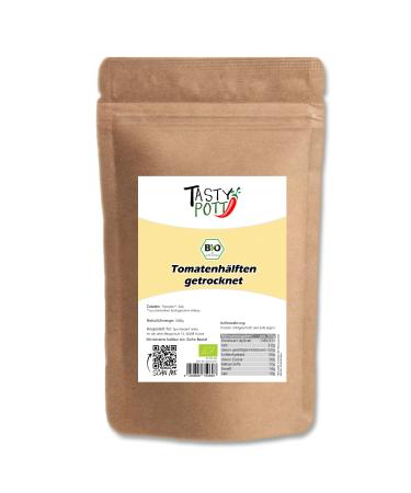 TASTY POTT Tasty Pott Organic Sun-Dried Tomato Halves | Vegan Nutrition | For pizza salads antipasti | Vegetable snack | Vegetables | Tomatoes | 1000g bag