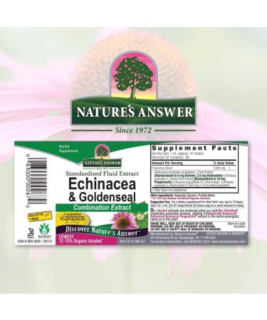 Nature's Answer Echinacea & Goldenseal - Organic Immune Booster & Wellness Support - 2 oz - Buy Online on GoSupps.com