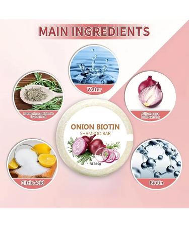  G n rique Onion Biotin Shampoo Bar 60g Onion Rosemary Shampoo Soap Deep Cleansing and Moisturizing Use in the Shower at Home and While Traveling For All Hair Types (1PC) - Buy Online on GoSupps.com