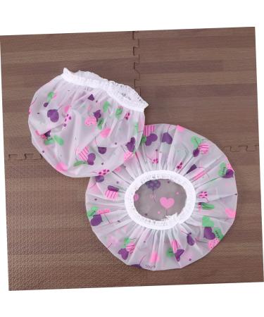 10pcs Healeved Plastic Shower Cap | Thicken & Water-Proof Bath Hat for Swimming | Miss Shower - Buy Online on GoSupps.com
