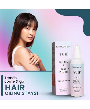 Macaria Herbal Pvt ltd YUII Biotin Hair Oil For Fast Growing Hair With Argan Oil Biotin Hair Oil Growth - Buy Online on GoSupps.com