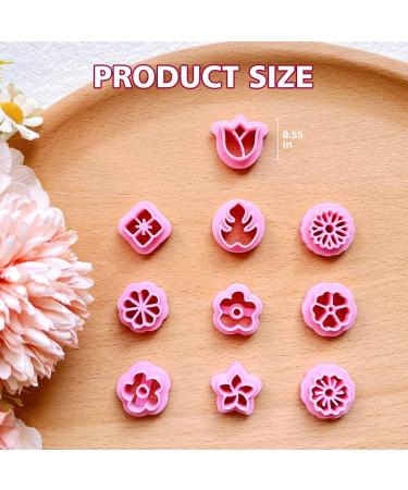 Keoker Floral Clay Earrings Cutters - 10 Shapes for Jewelry Making | Spring Clay Cutters for Earrings | Ideal for Polymer Clay Earring Lovers - Buy Online on GoSupps.com