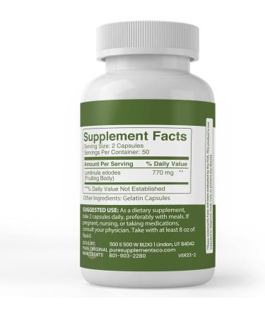 Pure Original Ingredients Shiitake Mushroom Extract (100 Capsules) Always Pure No Additives Or Fillers Lab Verified 100 Count (Pack of 1) - Buy Online on GoSupps.com