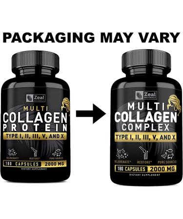 Multi Collagen Peptides Pills (Types , , , , ) Grass Fed Collagen Pills (180 Capsules) - Hydrolysate Collagen Protein Blend for Hair, Skin, Nails, and Joint Support - Collagen Pills for Women - Buy Online on GoSupps.com