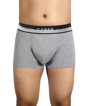 Buy XL Gray Incontinence Pants for Men - Soft Washable Boxer Shorts with 80ml Absorption | Comfort & Confidence for All Day Wear - Buy Online on GoSupps.com