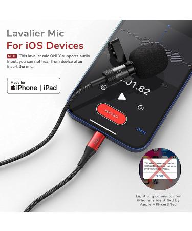 Pixel Lavalier Microphone for iPhone (Apple MFi-Certified) | 10ft Lav Mic for Vlogging & Video Recording | Compatible with All Lightning Devices - Buy Online on GoSupps.com