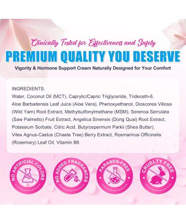 Progesterone Balance Cream for Women - Infused with MSM Aloe Vera Coconut Oil & Shea Butter | 3.4 fl oz Gluten-Free Non-GMO Vegan-Friendly | Daily Skin Comfort & Balanced-Looking Skin Support - Buy Online on GoSupps.com