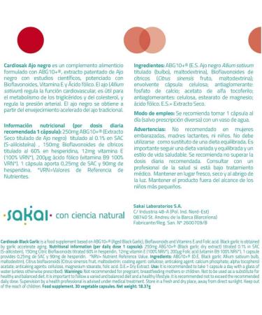 Cardiosak Black garlic 30 capsules - Buy Online on GoSupps.com