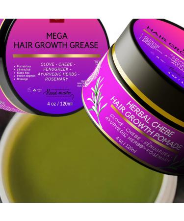 CHEBE MAGIC Hair Growth Grease - Organic Chebe from Chad Rosemary & Ayurvedic Herbs for Rapid Growth | All Hair Types - 4 oz - Buy Online on GoSupps.com