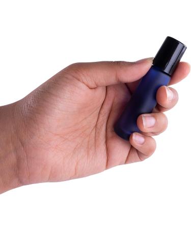 Cobalt Blue Glass Roll On 10ml Bottles (6 Pack) for Homemade Lip Care, Aromatherapy, and Perfumes - Buy Online on GoSupps.com
