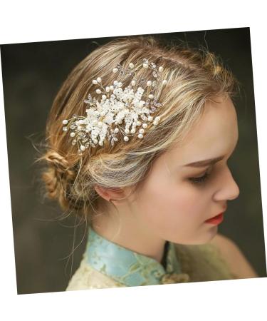 DOITOOL Pearl Hair Comb Diy Floral Headpiece Hair Clip for Wedding Bridal Hair Pin Wedding Hair Accessories Bridal Hair Comb Bride Hairstyles Rhinestone Headpiece Bridal Headdress - Buy Online on GoSupps.com