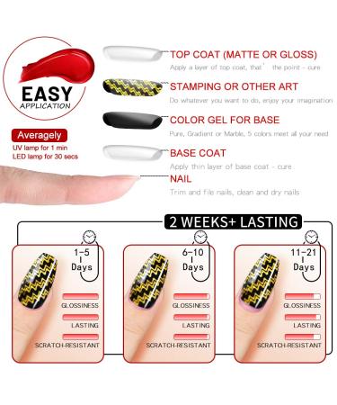 R.MODE Metallic Nail Stamping Polish Set - 5 Pigmented Bottles for DIY Nail Art - Buy Online on GoSupps.com