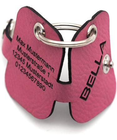 Copter Farm Dog Brand Bag | Engraved Collars for Dogs | Art & Real Leather | Custom Double-Sided Pink Rectangle - Buy Online on GoSupps.com