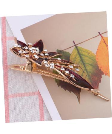 FRCOLOR Banana Hair Clips for Women Metal Hair Barrettes Vintage Rhinestone Hair Barrettes Womens Hair Accessories Crystal Hair Barrettes Beak Clips Red Spring Clip Rhinestones - Buy Online on GoSupps.com