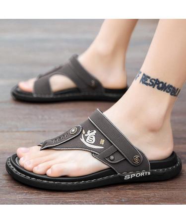 Men's Summer Orthopedic Slippers - Comfy Lightweight Foot Correction Sandals in Grey - Buy Online on GoSupps.com