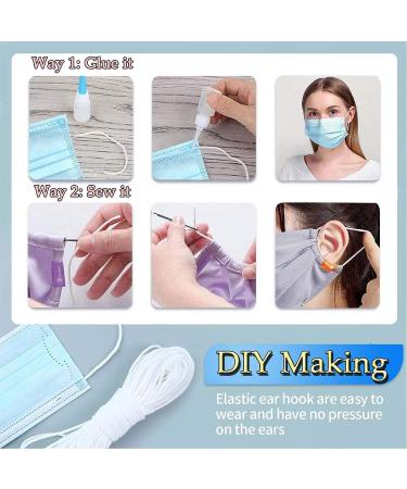 100 Yard 1/8 inch White Elastic Bands for Sewing - Heavy Stretch, Soft Ear Tie Rope for Masks - DIY Craft Elastic Cord - Buy Online on GoSupps.com