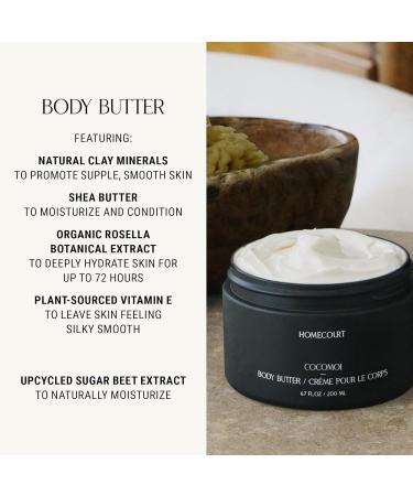 Homecourt Body Shea Butter Rich Moisturizer Cream for All Skin Types Nourishes & Hydrates Up To 72 Hours Lingering Fragrance Cocomoi 6.7 oz - Buy Online on GoSupps.com