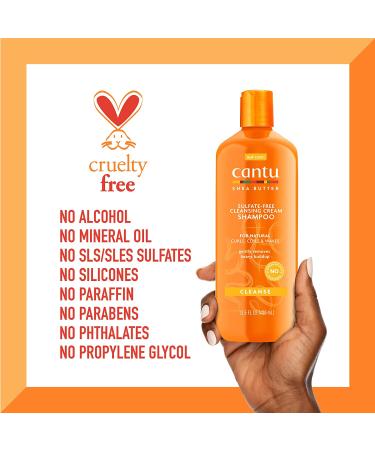 Cantu Sulfate-Free Cleansing Cream Shampoo with Shea Butter - 13.5 fl oz - Natural Hair Care - Buy Online on GoSupps.com