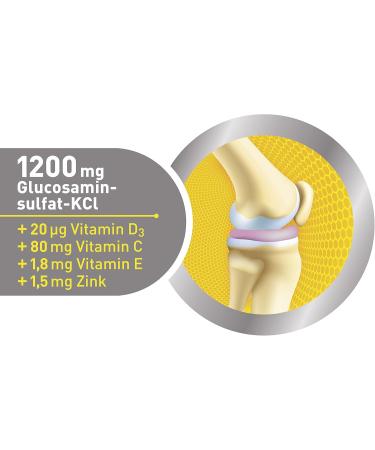 Tetesept Glucosamin 1200 - High-Dose Vitamin D3 & C for Healthy Bones & Cartilage | Dietary Supplement - 4 Pack (30 Tablets Each) - Buy Online on GoSupps.com