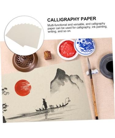 VILLFUL Writing Paper 10 sheets Writing Multi-use Vintage Rice Drawing B Calligraphy Convenient Multi-functional Half Can As Shown 0.1X30X50CM - Buy Online on GoSupps.com