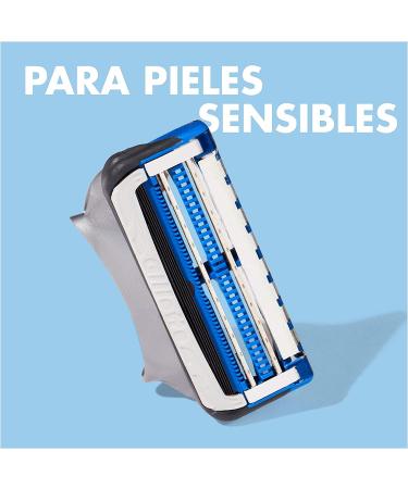 Gillette SkinGuard Men's Razor Blades with Aloe Vera - 4 Sensitive Skin Replacement Blades | International Shipping Available - Buy Online on GoSupps.com