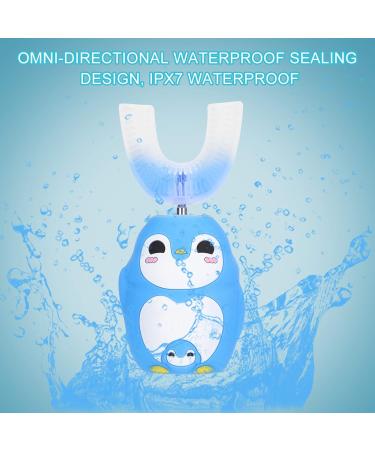 Kids U-Shaped Electric Toothbrush | IPX7 Waterproof Sonic Toothbrush for Children | 3 Cleaning Modes | Toddler Electric Toothbrush (Blue) - Buy Online on GoSupps.com