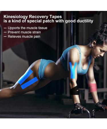 Kinesiology Tape - 6 Rolls Set Lychee Elastic Therapeutic Sports Tape for Shoulder Knee Elbow Pain Relief Latex Free Water Resistant Breathable 2" x 16.4 feet Per Roll (Light Blue) - Buy Online on GoSupps.com
