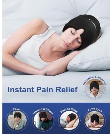 Upgraded Migraine Ice Head Cap for Cold & Hot Therapy | Odorless Headache Relief Hat with Reusable Ice Gel | Flexible Migraine, Sinus & Stress Relief | Black - Buy Online on GoSupps.com