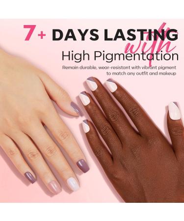 Modelones Nail Polish Set 6 Colors Neutral Nude Pink Nail Polish Skin Tones Collection Quick Dry Neutral Glitter Nail Polish Finger Nail Polish Home Diy Manicure Nail Salon Varnish Nail Art Rose Nude - Buy Online on GoSupps.com