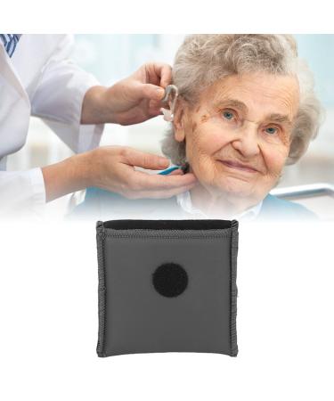 Hearing Aid Case Pu Leather Portable Hearing Amplifier Pocket Size Carrying Case Black Hearing Aid Hearing Aid Box Bag Hearing
