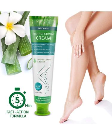 Buy Painless Hair Removal Cream for Sensitive Skin | Fast-Acting Aloe Vera Formula for Face Body & Bikini - Paraben & Sulfate Free - Buy Online on GoSupps.com
