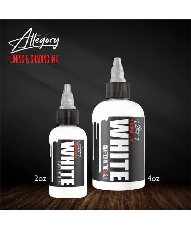 Allegory Tattoo Ink White - Premium Vegan-Friendly Pigment for Mixing, Shading and Highlighting - 4 oz - Made in USA - Buy Online on GoSupps.com